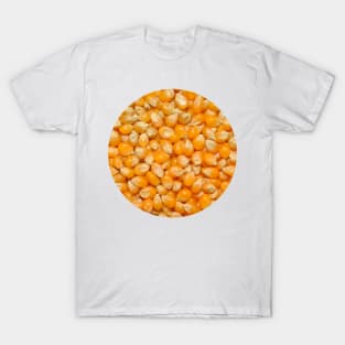 Popcorn Kernels Photograph Circle Design T-Shirt